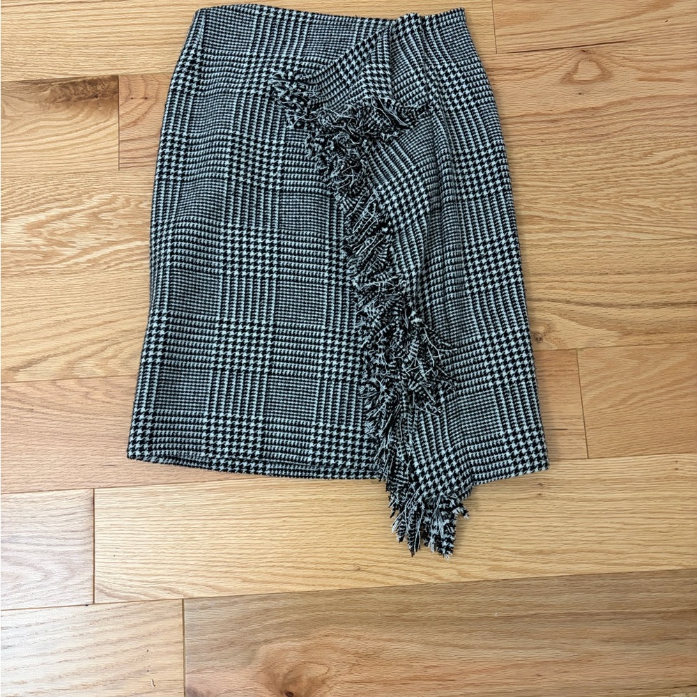 Mare Mare and Anthropologie Black and White Sweater Plaid Pencil Skirt
